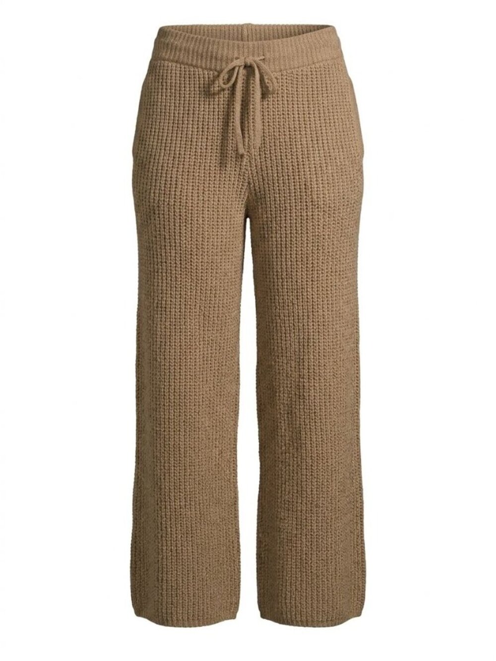 NWT State of Day Knit Lounge Pants Size M Foxy Brown Straight Leg Drawstring